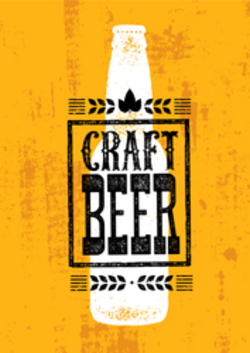 Craft Beer Wheat Banner Sticker