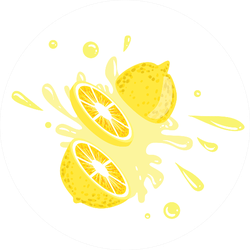 Lemon Cut In Air Sticker