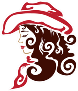 Cowgirl With Curls And Hat Sticker