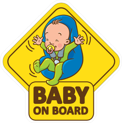 Baby Boy in Car Seat on Board