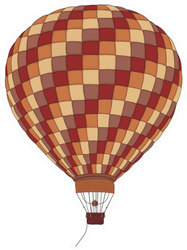 Balloon Hot Air Vintage Illustration Sticker