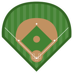Baseball Diamond Field Sticker