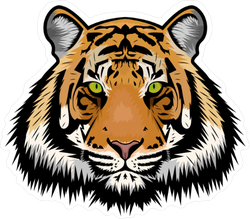 Puffy Tiger Head Sticker