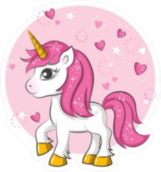Magical Pink Unicorn Sticker