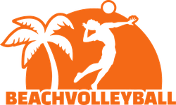 Beach Volleyball Player With Palm Tree Sticker