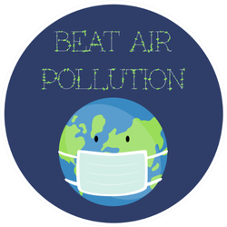 Beat Air Pollution Earth Sticker