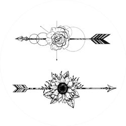 Beautiful Boho Elements In Two Arrows Sticker