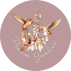 Beautiful Gold Hummingbirds Dream Garden Sticker