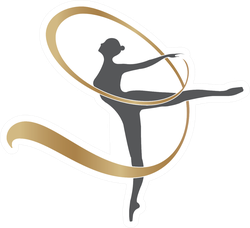 Beautiful Gymnast Silhouette Sticker
