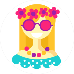 Beautiful Hippie Girl Sticker