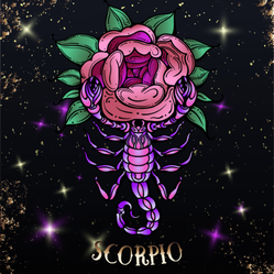 Beautiful Line Art Scorpio Sticker