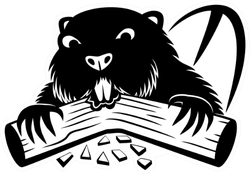 Beaver Chomping On Wood Sticker