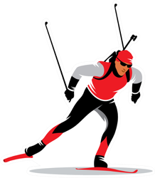 Biathlon Skiing Athlete Sticker