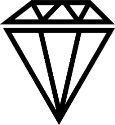 Big Diamond Vector Icon Sticker
