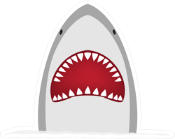 Big Grey Shark Sticker