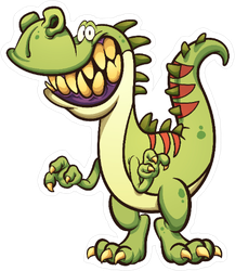 Big Toothy Smile Dinosaur Sticker