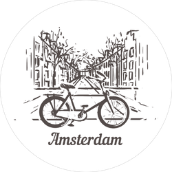 Bike On Amsterdam's Streets Sticker