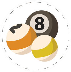 Billiard Balls Colored Sticker
