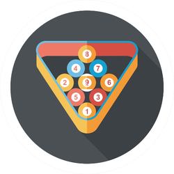 Billiards Flat Icon Sticker