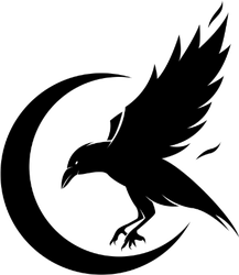 Black Crow Logo Sticker