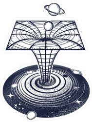 Black Hole Science Illustration Sticker
