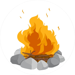 Blazing Campfire Sticker