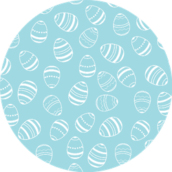 Blue And White Easter Eggs Pattern Sticker
