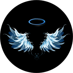 Blue Angel Wings Sticker