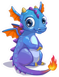 Blue Dragon Sticker Blue Dragon Sticker