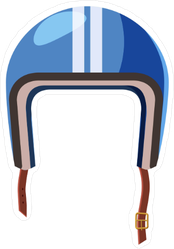 Blue Motorcycle Helmet Sticker