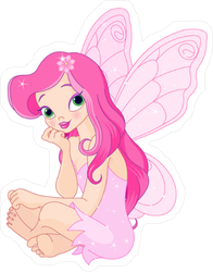 Blushing Pink Fairy Sticker