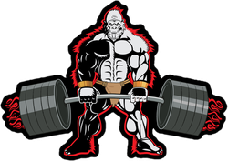Bodybuilder Ape Sticker