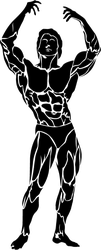 Bodybuilder Stance Sticker