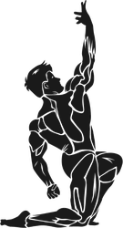 Bodybuilding Athlete Flexing Sticker