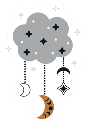 Bohemian Magical Cloud Sticker