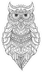 Bohemian Owl Lace Sticker