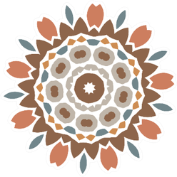 Boho Floral Design Sticker
