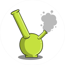 Bong With Smoke Sticker