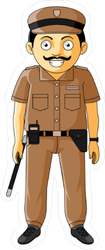Border Patrol Police Sticker