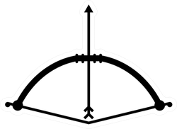 Bow Arrow Icon Archery Sticker