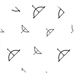 Bow Arrow Icon Seamless Pattern Archery Sticker