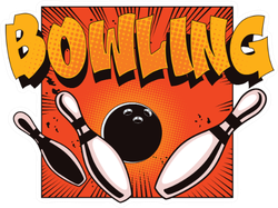 Bowling Ball Crashing Into The Pins Sticker