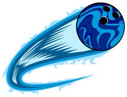 Bowling Ball With Trail Sticker