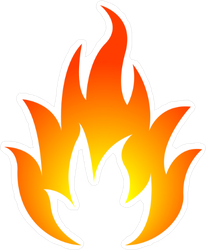 Bright Glowing Fire Sticker