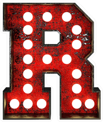 Broadway Style Light Bulb Font Letter R Sticker
