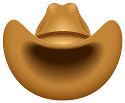 Brown Cowboy Hat Sticker
