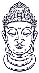 Buddha Head Sticker