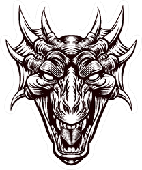 Monster Dragon Head Sticker