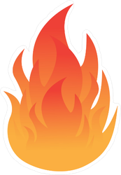 Single Flame Sticker