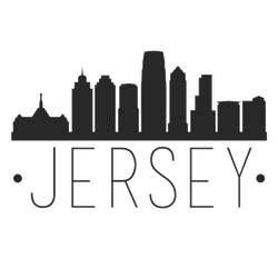 Jersey City New Jersey Skyline Sticker